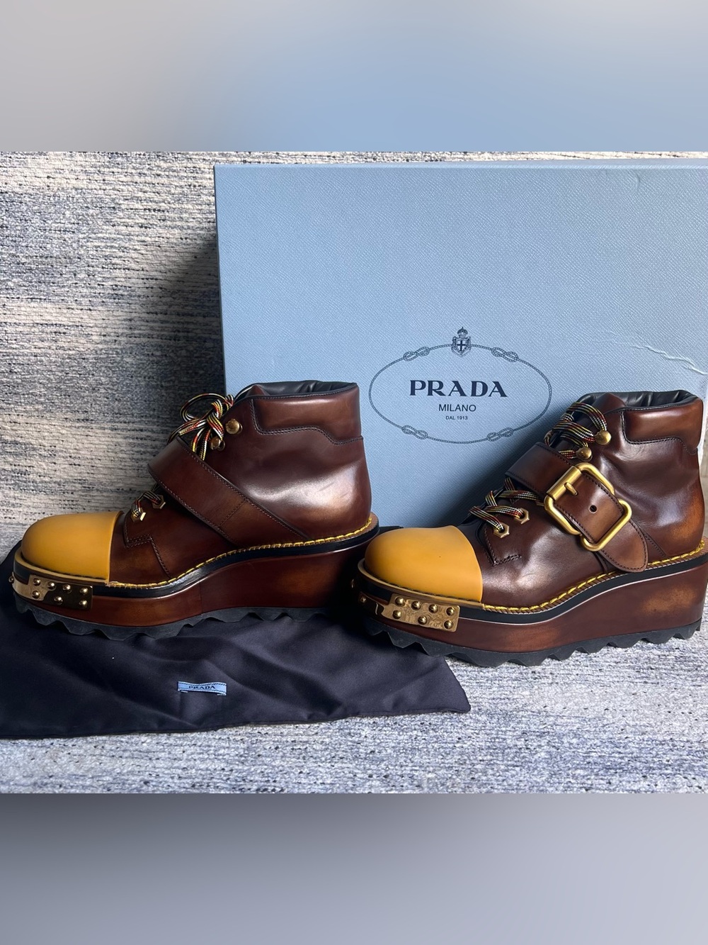 Prada Fall 2016 Runway Platform Boots EU 37.5 NEW